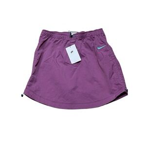 NIKE Sportwear Swoosh‎ Tennis Golf High Rise Skirt New Purple Teal Women's Small